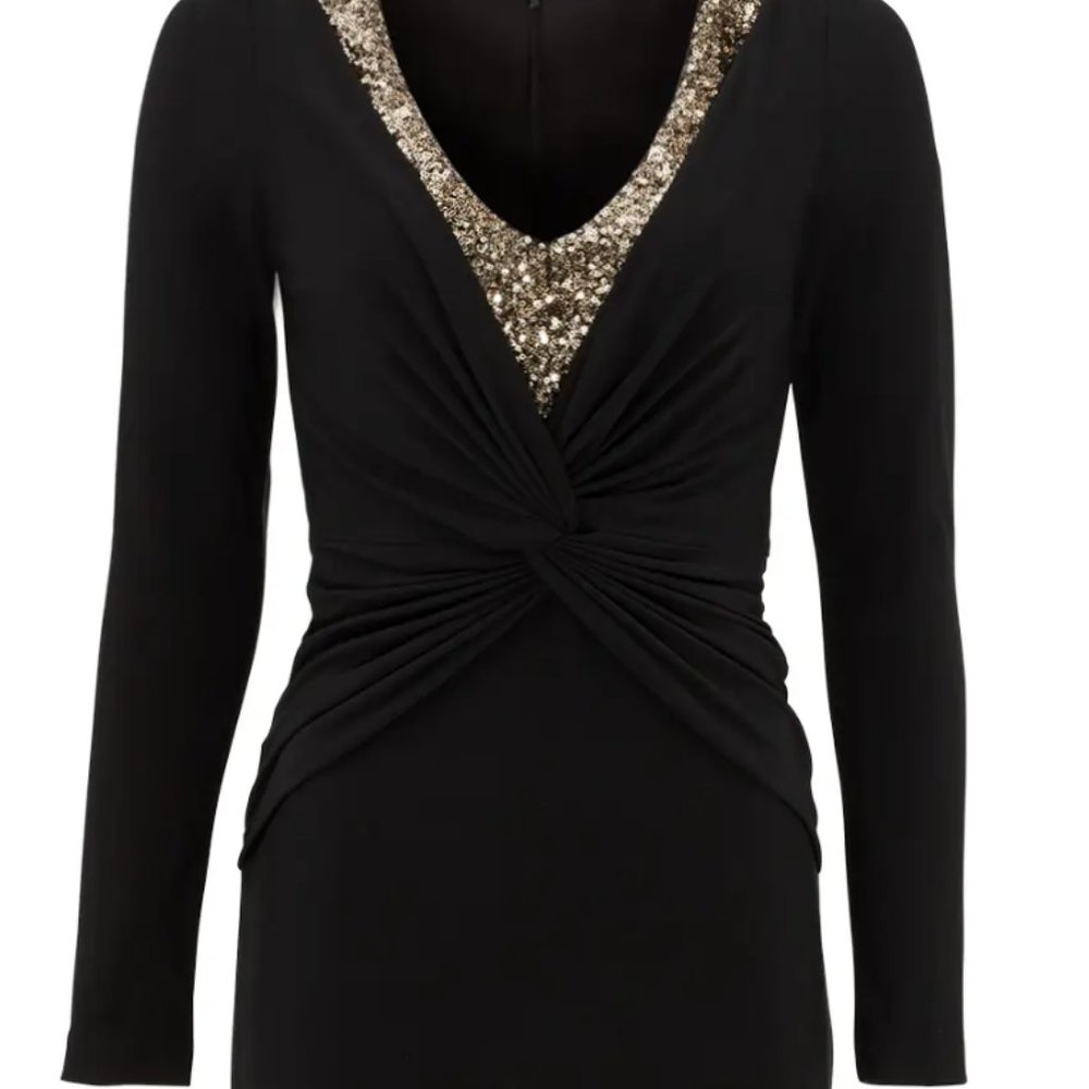 Black & Sequin Cocktail Dress
